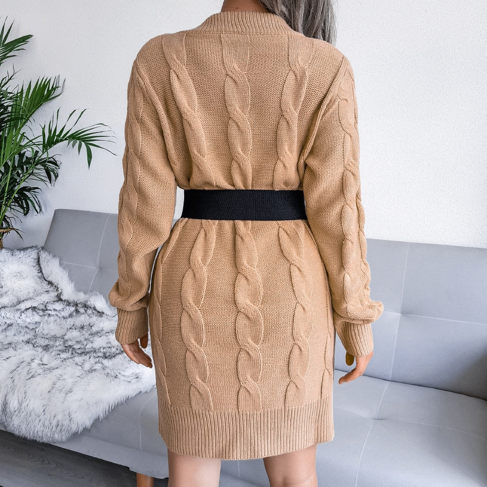 AMS™ Autumn Damen Pullover Kleid