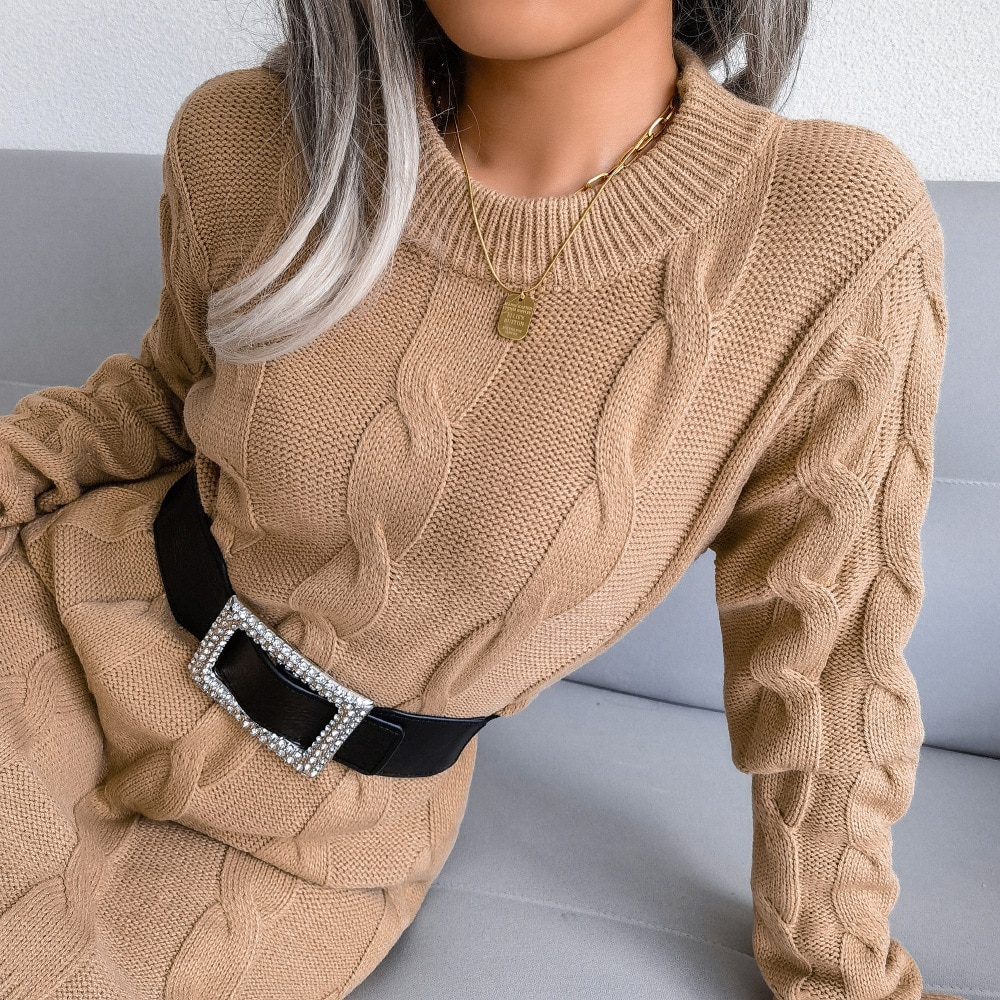 AMS™ Autumn Damen Pullover Kleid